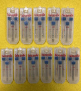 Hộp 3 cây kim đôi 3 cỡ dùng cho máy gia đình may được nhiều đường may